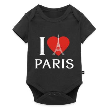Franzose Paris Frankreich Französisch - Baby Premium Kurzarmbody - Schwarz - Vorne