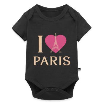 Franzose Paris Frankreich Französisch - Baby Premium Kurzarmbody - Schwarz - Vorne
