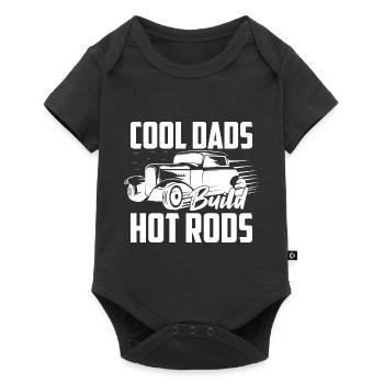Cool Dads Build Hot Rods Classic Retro Car - Baby Premium short-sleeve bodysuit - black - Front