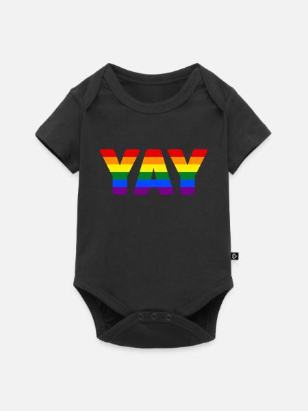 YAY LGBTQ - Baby Premium Kurzarmbody - Schwarz
