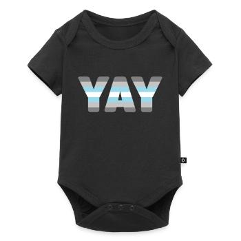 YAY Demiboy - Body à manches courtes Premium Bébé - noir - Devant