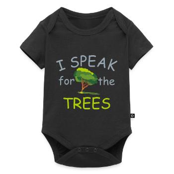 I speak for the trees - Baby Premium short-sleeve bodysuit - black - Front