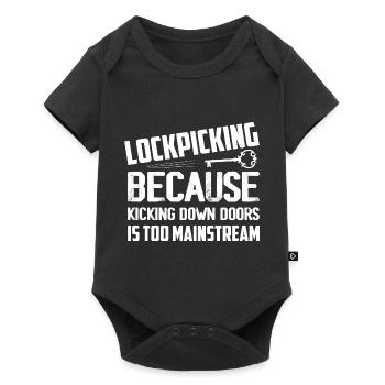 Crochetage de serrure parce que serrurier des portes - Body à manches courtes Premium Bébé - noir - Devant
