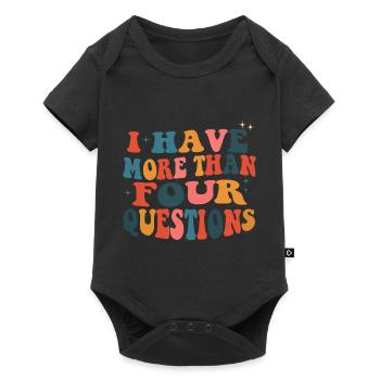 I Have More Than Four Questions - Baby Premium Kurzarmbody - Schwarz - Vorne