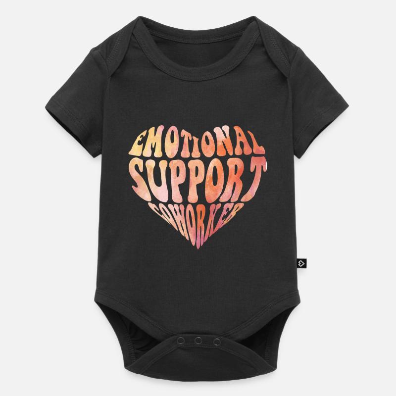 Emotional Support Coworker - Baby Premium Kurzarmbody - Schwarz