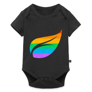 Gay Pride Parade LGBTQ+ Rainbow Flag Body Positive - Baby Premium short-sleeve bodysuit - black - Front