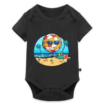 Oko le ballon de Beach volley - Body à manches courtes Premium Bébé - noir - Devant