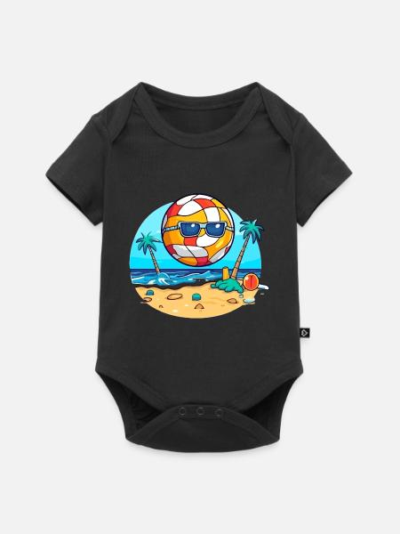 Oko der Beachvolleyball - Baby Premium Kurzarmbody - Schwarz