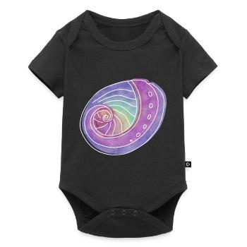 « Abalone », design de ligne boho, série « Shells » - Body à manches courtes Premium Bébé - noir - Devant