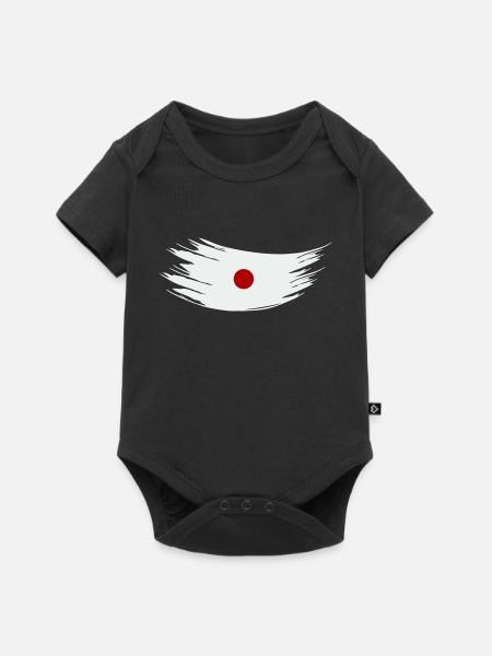 japan fahne - Baby Premium Kurzarmbody - Schwarz