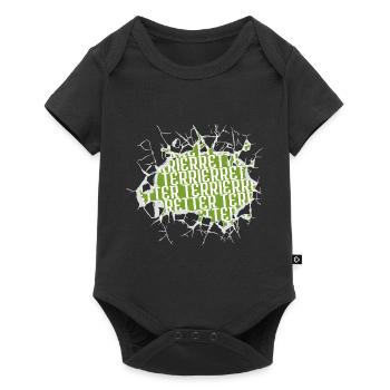 geek spaß bullterrier bluthund terrier tier - Baby Premium Kurzarmbody - Schwarz - Vorne