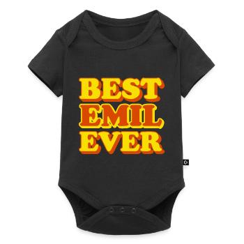 Emil Prénom Drôle de cadeau - Body à manches courtes Premium Bébé - noir - Devant