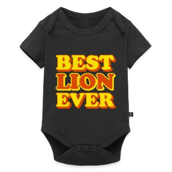 Lion First Name Funny Gift - Baby Premium short-sleeve bodysuit - black - Front