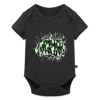Dinosaur Lover Beard Humor Sayings Funny Gym - Baby Premium short-sleeve bodysuit - black - Front