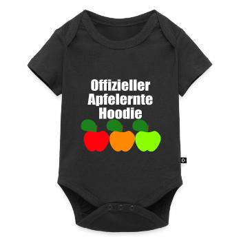 Offizieller Apfelernte Hoodie - Baby Premium Kurzarmbody - Schwarz - Vorne