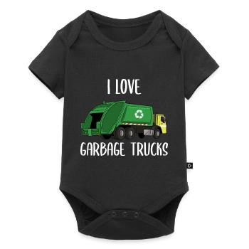 Garbage Truck Love Garbage Collection Child Boy I Gift - Baby Premium short-sleeve bodysuit - black - Front