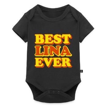 Lina First Name Funny Gift - Baby Premium short-sleeve bodysuit - black - Front