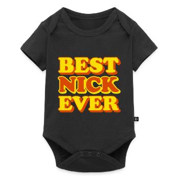 Nick First Name Funny Gift - Baby Premium short-sleeve bodysuit - black - Front