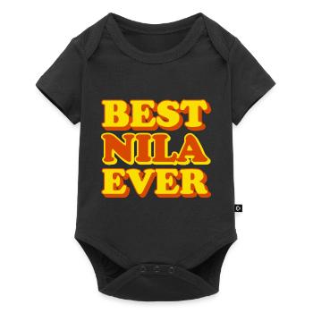 Nila prénom drôle cadeau - Body à manches courtes Premium Bébé - noir - Devant