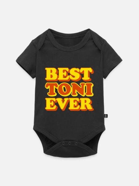 Toni Vorname Lustiges Geschenk - Baby Premium Kurzarmbody - Schwarz