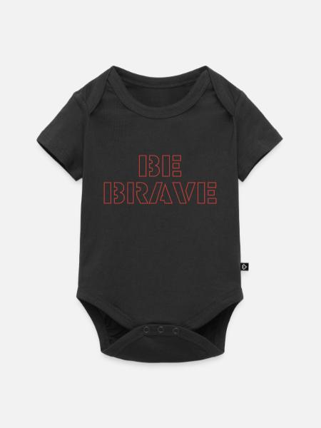 be brave - Baby Premium Kurzarmbody - Schwarz