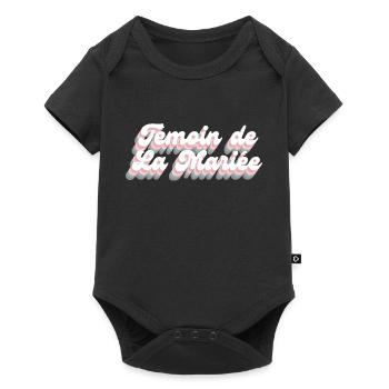 Retro bridal best man - matching tshirt - Baby Premium short-sleeve bodysuit - black - Front