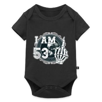 J’ai 53 ans plus 1 majeur Crâne drôle 54ème - Body à manches courtes Premium Bébé - noir - Devant