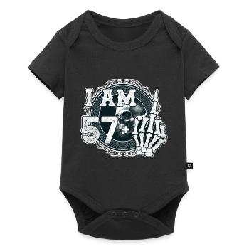 J’ai 57 ans plus 1 majeur Crâne drôle 58ème - Body à manches courtes Premium Bébé - noir - Devant