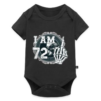 J’ai 72 ans plus 1 majeur Crâne drôle 73ème - Body à manches courtes Premium Bébé - noir - Devant