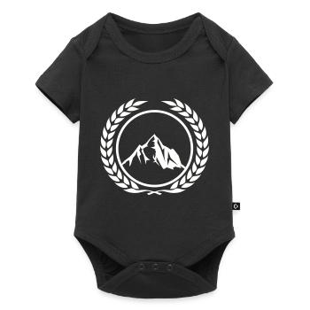 Mountains Wreath - Baby Premium short-sleeve bodysuit - black - Front