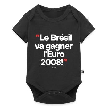 Citation célèbre footballeur - Body à manches courtes Premium Bébé - noir - Devant