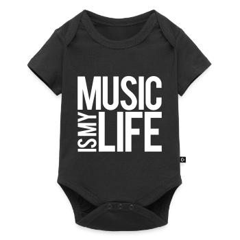 Music Is My Life Party Club Concert Love Saying - Baby Premium short-sleeve bodysuit - black - Front