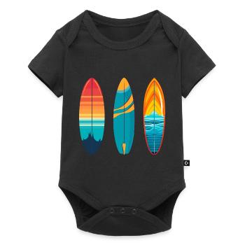 Surfboard - Baby Premium short-sleeve bodysuit - black - Front
