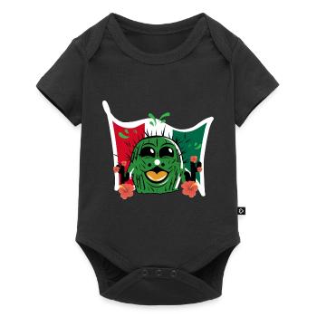 Cactus drôle avec drapeau du Mexique - Body à manches courtes Premium Bébé - noir - Devant