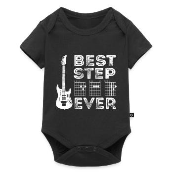 Meilleur beau-père de guitare de tous les temps - Skull Rock Music Player - Body à manches courtes Premium Bébé - noir - Devant