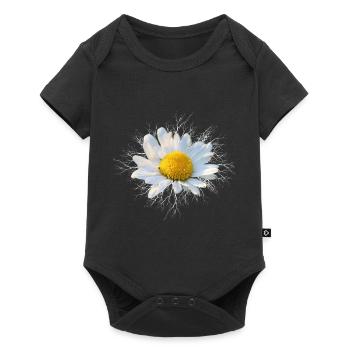 Marguerite Fleur Blanche - Body à manches courtes Premium Bébé - noir - Devant