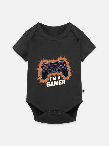 JE SUIS UN GAMER - Body à manches courtes Premium Bébé - noir