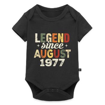 Août 1977 Anniversaire Août 1977 - Août 1977 - Body à manches courtes Premium Bébé - noir - Devant