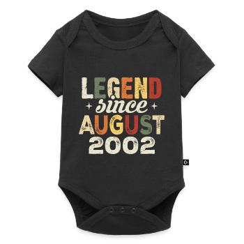 August 2002 Jahrestag August 2002 - August 2002 - Baby Premium Kurzarmbody - Schwarz - Vorne
