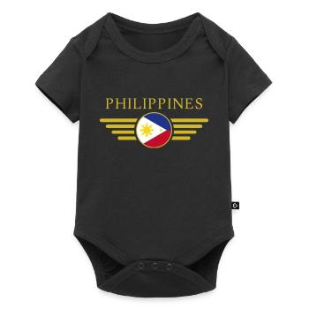 Ich liebe Philippinen, Eleganz Stil Design T-Shirt - Baby Premium Kurzarmbody - Schwarz - Vorne