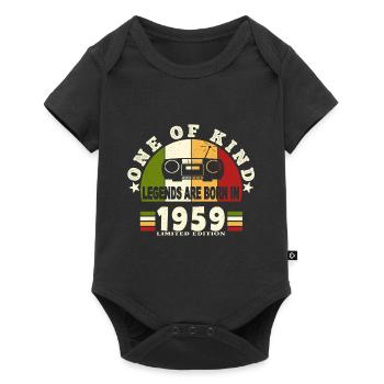 1959 Naissance de légende 1959 né en 1959 annivers - Body à manches courtes Premium Bébé - noir - Devant