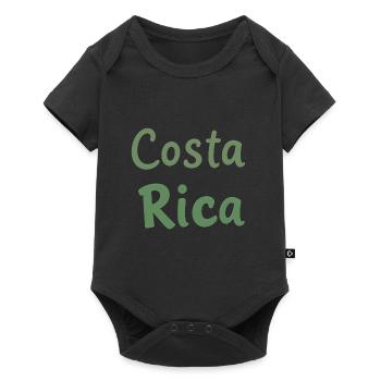 Costa Rica Geschenk Geschenkidee - Baby Premium Kurzarmbody - Schwarz - Vorne