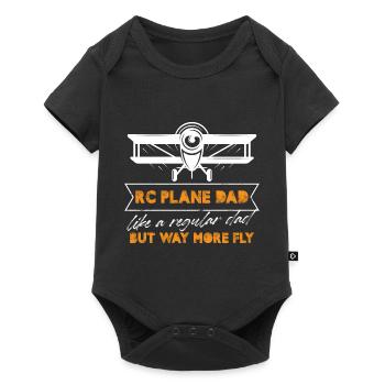 rc plane dad like regular dad but more fly Design - Baby Premium short-sleeve bodysuit - black - Front