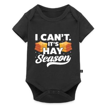 I Can't It's Hay Season Hay Baling Straw Bale - Baby Premium Kurzarmbody - Schwarz - Vorne
