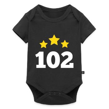 102 ans étoile - cadeau 102e anniversaire - Body à manches courtes Premium Bébé - noir - Devant