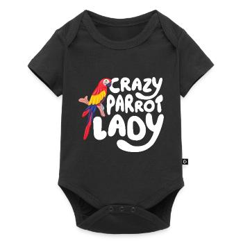 perroquet fou Lady Propriétaire d’oiseau de compagnie Perruche Perroquet - Body à manches courtes Premium Bébé - noir - Devant