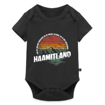 Heimatland Erzgebirge - Baby Premium Kurzarmbody - Schwarz - Vorne