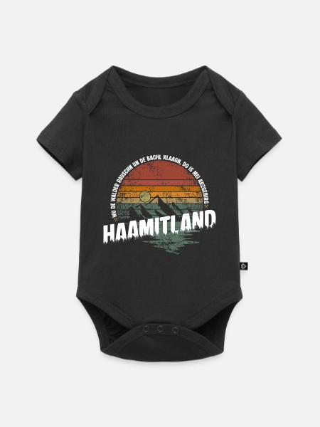 Heimatland Erzgebirge - Baby Premium Kurzarmbody - Schwarz