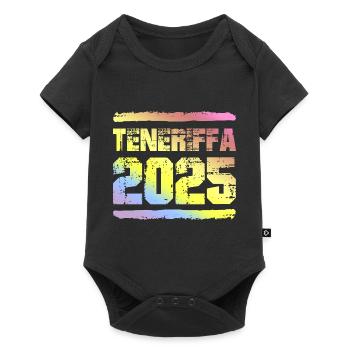 Teneriffa 2025 Bunt - Baby Premium Kurzarmbody - Schwarz - Vorne