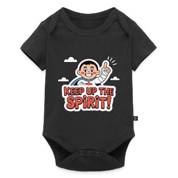 HALTEN SIE DEN SPIRIT AUFRECHT - Baby Premium Kurzarmbody - Schwarz - Vorne